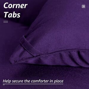 Purple Bedding Set with Corner Tabs